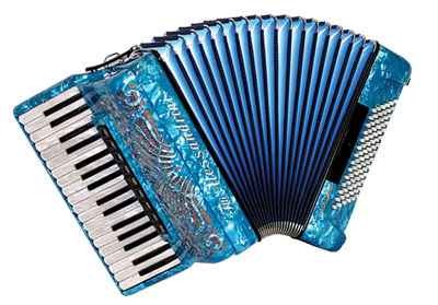 Blue accordion