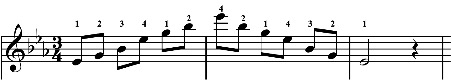 A FINGERING FOR E FLAT ARPEGGIO